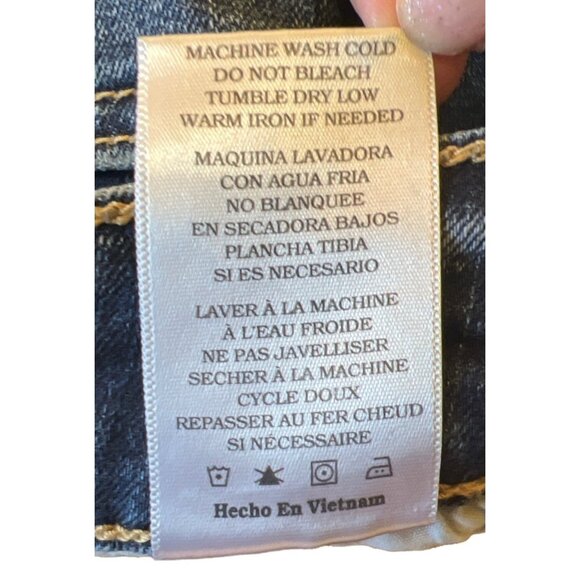 KanCan Womens Distressed Skinny Jeans W1 24 Blue Denim Mid-Rise 73% Cotton - Picture 6 of 7